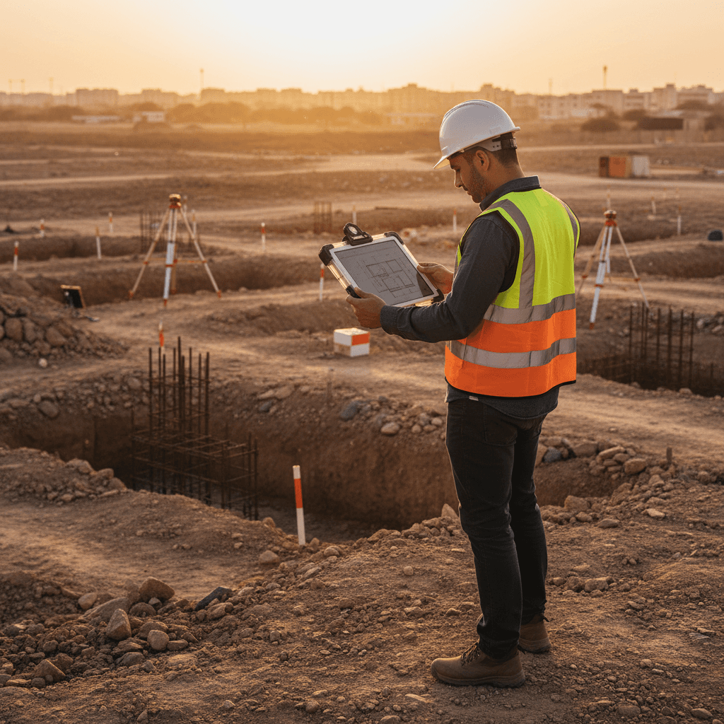 Construction site inspection and planning review