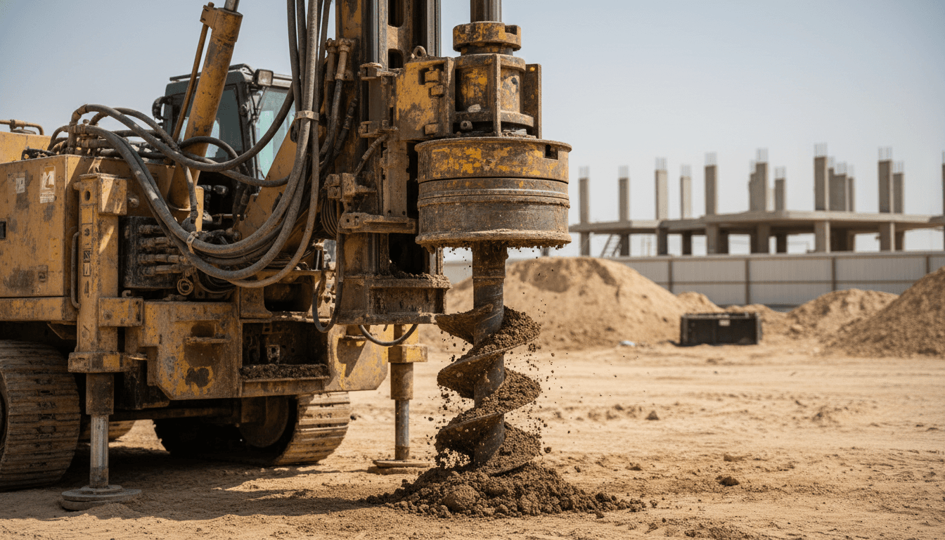 Geotechnical drilling rig performing subsurface investigation